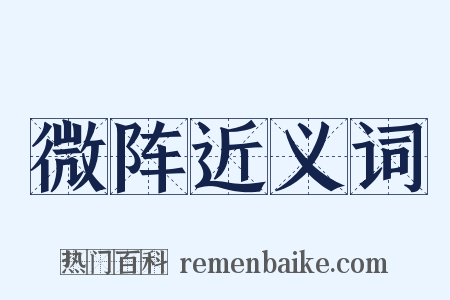 微阵近义词是什么意思的图片